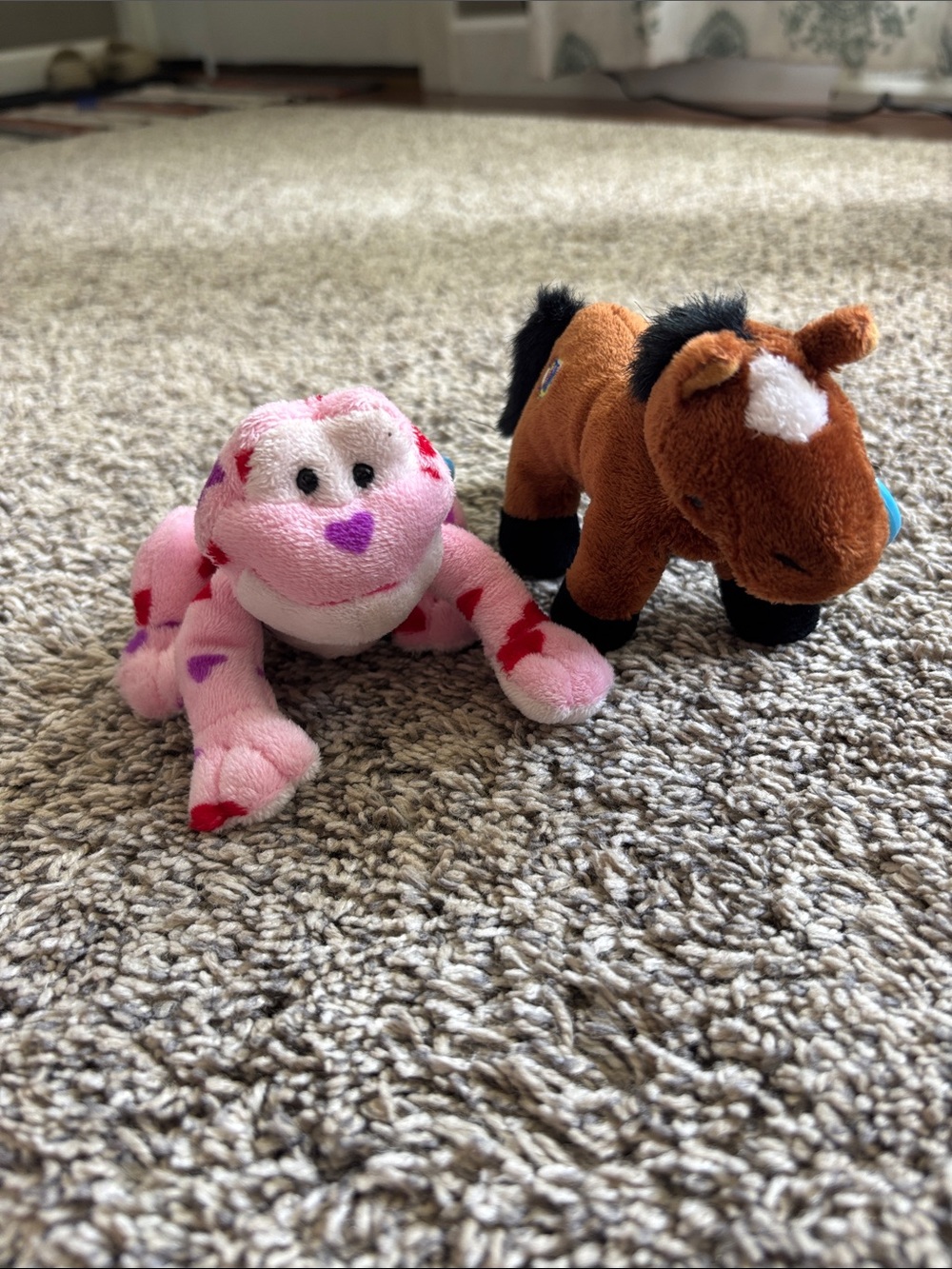 Webkinz Love Frog and Brown Arabian Horse Keychain Kinz Klip